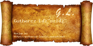 Guthercz László névjegykártya